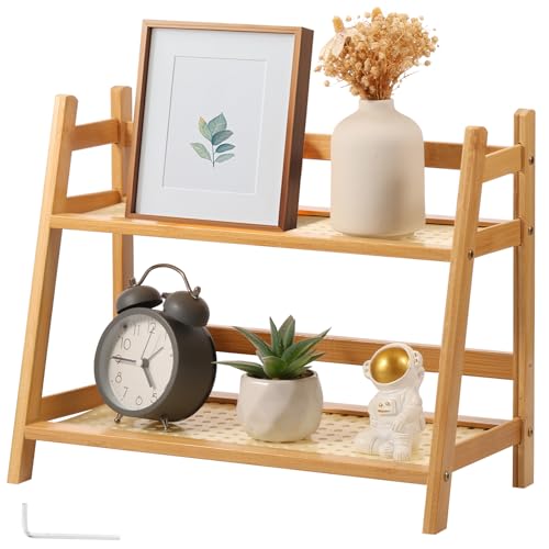 Guniata 2 Tier Küchenregal Stehend,Kitchen Counter Shelf aus Bamboo,Küchen Organizer,for Kitchen Home Office(35 cm) von Guniata