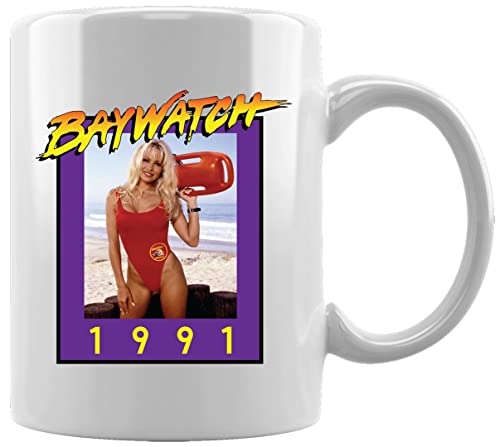 Baywatch 1991 Keramikbecher Weißes Kaffee Tee Wasser Tasse Büro Home Ceramic White Mug Cup von Gunmant