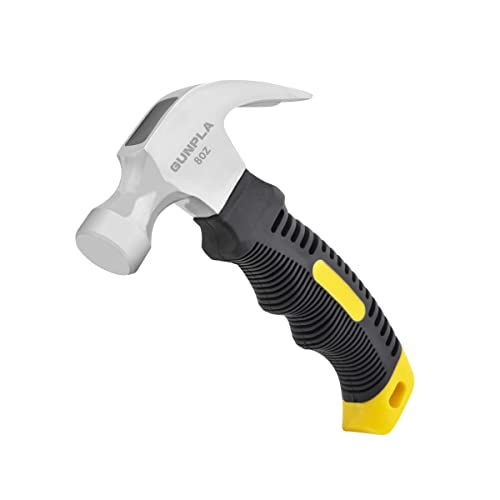 Gunpla Mini Kleiner Klauenhammer 8oz mit Rutschfester Komfortgriff Mini Hammer Zimmermannshammer für DIY, Reparatur, Camping, Holzarbeit von Gunpla