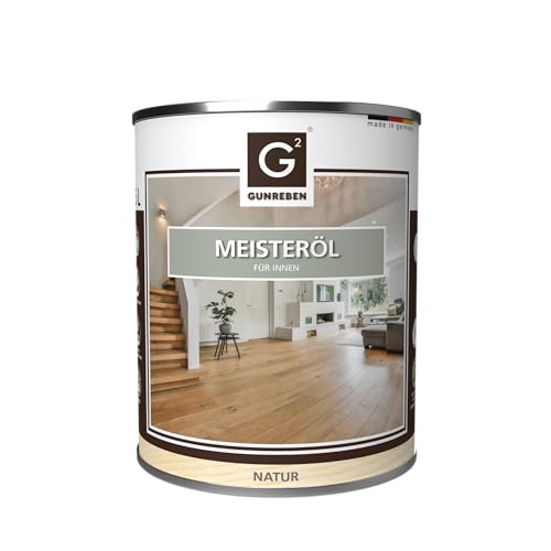 G² Meisteröl Natur - 2,5L - hochwertiges Holzöl | schmutzabweisend & strapazierfähig | für Parkett, Dielen & Möbel von Gunreben