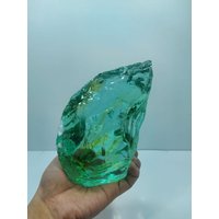 1266 Gramm Andara Roher Grüner Türkis Kristall Mit Gelbgoldfasern von GunsAndaraCrystal
