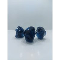 Selten...3 Stück Andara Crystal Blue Sea White Fiber Motiv 975 Gram Rau von GunsAndaraCrystal
