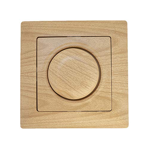 Gunsan Visage Dimmer Switch 1000W / VA mit Rahmen Unterputz Eiche hell Holz Helligkeitsregler 32A von Günsan