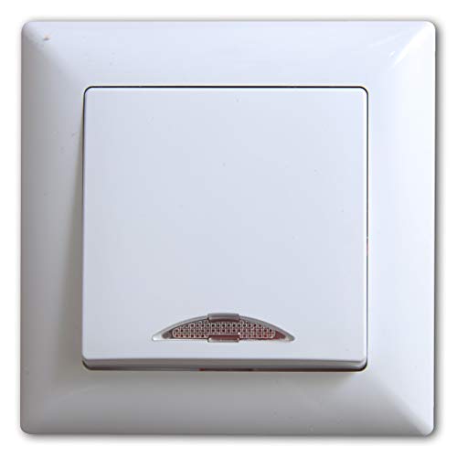 Schalterprogramm Gunsan Visage weiß (Schalter Ein-/Ausschalter mit Beleuchtung) von Günsan