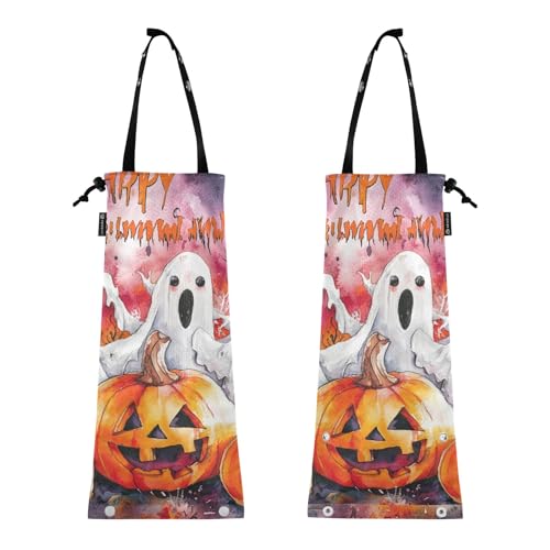 Auto-Müllbeutel zum Aufhängen, kleiner Müllbeutel für Auto, Müllsack für Fahrzeug, 2 Stück, Autositz-Mülleimer Happy Halloween, Kürbis und Hnted House Auto-Müllbeutel zum Aufhängen, kleiner Müllbeutel für Auto, Müllsack für Fahrzeug, 2 Stück, Autositz-Mülleimer Happy Halloween, Kürbis und Hnted House von GuoChe