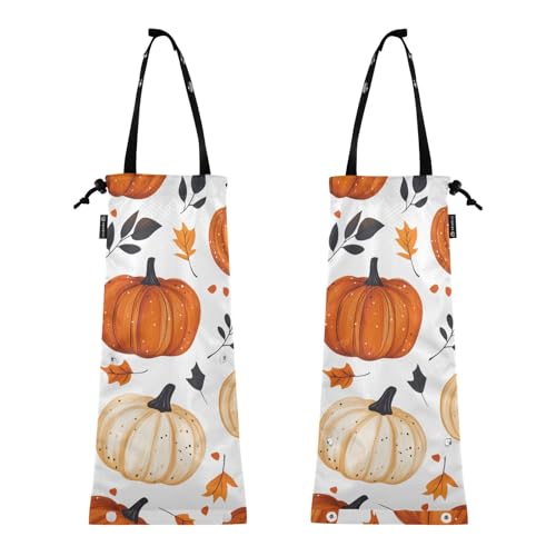 Auto-Mülleimer, Auto-Mülleimer, Auto-Müllsack für Auto, 2 Stück, Rücksitz-Mülleimer, Halloween, Nahtmuster mit Kürbis-Blättern Auto-Mülleimer, Auto-Mülleimer, Auto-Müllsack für Auto, 2 Stück, Rücksitz-Mülleimer, Halloween, Nahtmuster mit Kürbis-Blättern von GuoChe