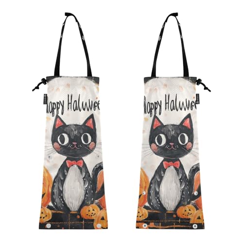 Auto-Mülleimer, Müllbeutel, Müllsack für LKW, 2 Stück, faltbar, Halloween, Katze & Kürbis Cheer Auto-Mülleimer, Müllbeutel, Müllsack für LKW, 2 Stück, faltbar, Halloween, Katze & Kürbis Cheer von GuoChe