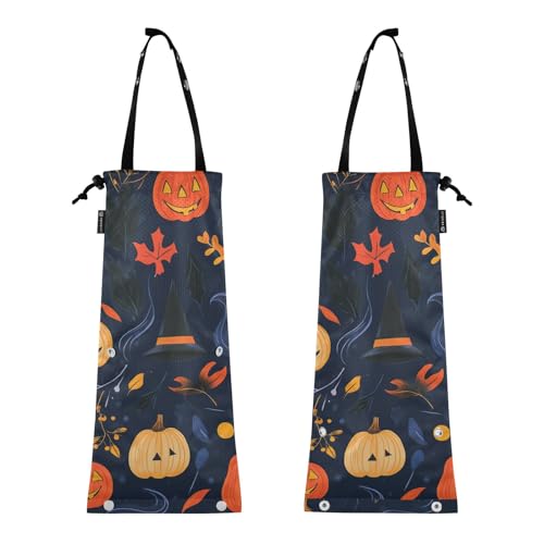 Auto-Mülleimer Kleiner Müllsack für Auto Auto Müllbeutel 2 Stück Auto Mülleimer Vordersitz Magisches Halloween Muster Druck Auto-Mülleimer Kleiner Müllsack für Auto Auto Müllbeutel 2 Stück Auto Mülleimer Vordersitz Magisches Halloween Muster Druck von GuoChe