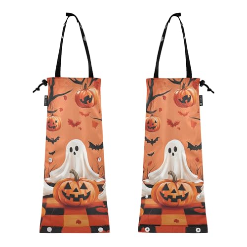 Auto Mülleimer Müllbeutel Auto Müllsack für LKW 2 Stück Mülleimer Auto Gruselig Halloween Kürbis Spaß Auto Mülleimer Müllbeutel Auto Müllsack für LKW 2 Stück Mülleimer Auto Gruselig Halloween Kürbis Spaß von GuoChe