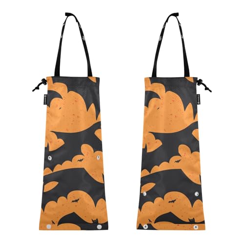Auto-Mülleimer Müllsack für Auto Müllsack für Auto 2er Set Fahrzeug Mülleimer Silhouette Schwarz Fledermäuse Halloween Auto-Mülleimer Müllsack für Auto Müllsack für Auto 2er Set Fahrzeug Mülleimer Silhouette Schwarz Fledermäuse Halloween von GuoChe