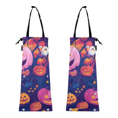 Auto-Mülleimer Wiederverwendbarer Müllbeutel für Auto Wiederverwendbarer Auto-Müllsack 2 Stück Auto-Müllhalter Hexe Halloween Candy Corn Auto-Mülleimer Wiederverwendbarer Müllbeutel für Auto Wiederverwendbarer Auto-Müllsack 2 Stück Auto-Müllhalter Hexe Halloween Candy Corn von GuoChe