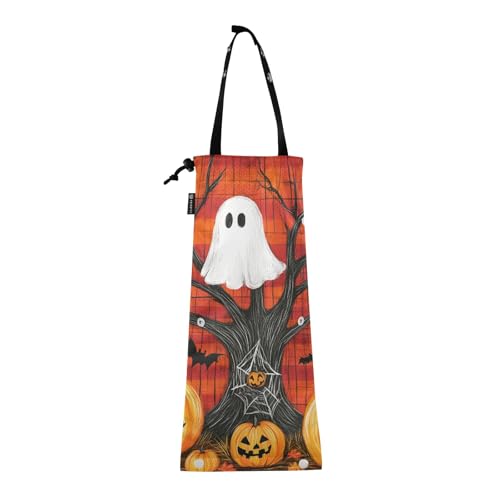 Auto Müllsack Autotaschen für Müllsack für LKW 2er Set Auto Müllbehälter Gruselig Halloween Kürbis Baum Spaß von GuoChe