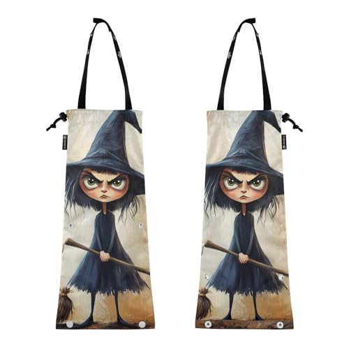 Auto Müllsack Hängende Auto Müllbeutel Müllsack für Auto 2 Stück Müllhalter für Auto Halloween Hexe Tume Auto Müllsack Hängende Auto Müllbeutel Müllsack für Auto 2 Stück Müllhalter für Auto Halloween Hexe Tume von GuoChe