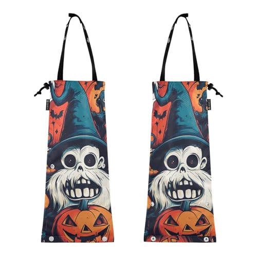 Auto Müllsack Hängende Müllbeutel für Auto Reise Müll für Auto 2 Stück Auto Müllbehälter Horror Halloween Zwerg Spook Auto Müllsack Hängende Müllbeutel für Auto Reise Müll für Auto 2 Stück Auto Müllbehälter Horror Halloween Zwerg Spook von GuoChe