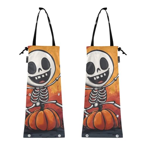 Auto Müllsack Hängender Müllsack für Autos Müllsack für das Auto 2 Stück Mülleimer für Auto Niedliches Skelett Tanz und Kürbis Auto Müllsack Hängender Müllsack für Autos Müllsack für das Auto 2 Stück Mülleimer für Auto Niedliches Skelett Tanz und Kürbis von GuoChe