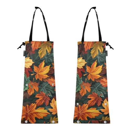 Auto Müllsack Müllsack für Autos Reise Müll für Auto 2 Stück Auto Mülleimer Ahorn Herbst Blatt Hintergrund von GuoChe