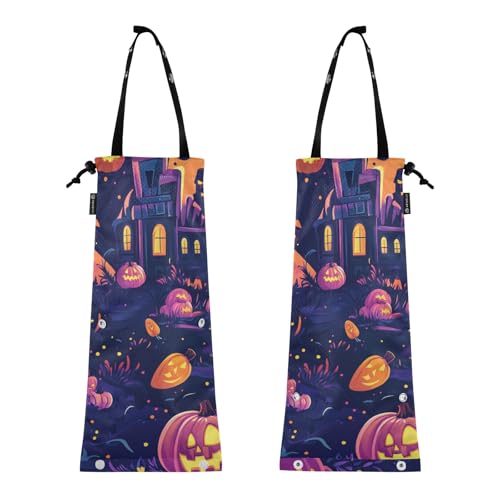 Auto-Müllsack zum Aufhängen, Auto-Müllsack für Auto-Mülleimer, 2 Stück, Auto-Müllbehälter, Hexe, Halloween, lila Kürbiskunst Auto-Müllsack zum Aufhängen, Auto-Müllsack für Auto-Mülleimer, 2 Stück, Auto-Müllbehälter, Hexe, Halloween, lila Kürbiskunst von GuoChe