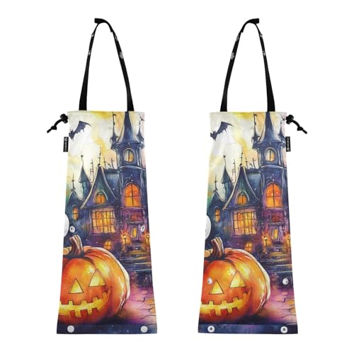 Auto-Müllsack zum Aufhängen, Müllbeutel für Autos, 2 Stück, Auto-Mülleimer, Vordersitz, Halloween, Kürbis und Spirituosenkunst Auto-Müllsack zum Aufhängen, Müllbeutel für Autos, 2 Stück, Auto-Mülleimer, Vordersitz, Halloween, Kürbis und Spirituosenkunst von GuoChe