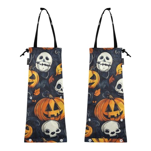 Auto-Müllsack zum Aufhängen, kleine Müllbeutel für Auto, Reise, Müll für Auto, 2 Stück, Rücksitz-Mülleimer mit Naht für alle Heiligen und Halloween, Muster Auto-Müllsack zum Aufhängen, kleine Müllbeutel für Auto, Reise, Müll für Auto, 2 Stück, Rücksitz-Mülleimer mit Naht für alle Heiligen und Halloween, Muster von GuoChe
