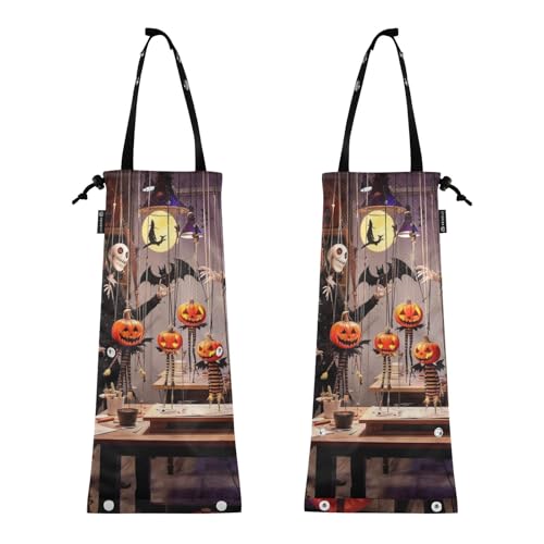 Auto-Müllsack zum Aufhängen, wiederverwendbar, Müllsack für das Auto, 2 Stück, Autositz-Mülleimer, unheimliche Halloween-Arbeitsszene Auto-Müllsack zum Aufhängen, wiederverwendbar, Müllsack für das Auto, 2 Stück, Autositz-Mülleimer, unheimliche Halloween-Arbeitsszene von GuoChe