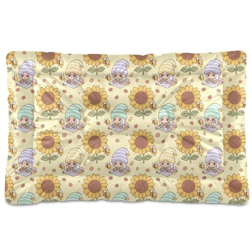 GuoChe Babybett mit Zwergenmuster, waschbar, weich, bequem, rutschfeste Unterseite, für mittelgroße und große Hunde, 91,4 x 61 cm von GuoChe