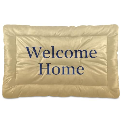 GuoChe Welcome Home" Hundematte mit goldenem Hintergrund, waschbar, weich, rutschfest, für mittelgroße und große Hunde, 91,4 x 61 cm GuoChe Welcome Home" Hundematte mit goldenem Hintergrund, waschbar, weich, rutschfest, für mittelgroße und große Hunde, 91,4 x 61 cm von GuoChe