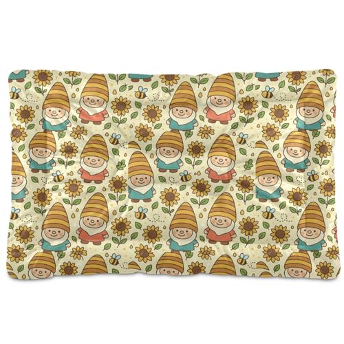 Hundematte mit niedlichem Gartenzwergen-Muster, waschbar, weich, bequem, rutschfeste Unterseite, für große, mittelgroße und kleine Hunde, 91,4 x 61 cm Hundematte mit niedlichem Gartenzwergen-Muster, waschbar, weich, bequem, rutschfeste Unterseite, für große, mittelgroße und kleine Hunde, 91,4 x 61 cm von GuoChe