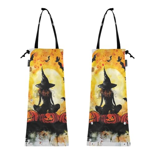 Kleiner Auto-Mülleimer, Auto-Mülleimer, Auto-Müllsack für Auto, 2 Stück, Autositz-Mülleimer, Halloween, Hexe und Fledermaus-Szene Kleiner Auto-Mülleimer, Auto-Mülleimer, Auto-Müllsack für Auto, 2 Stück, Autositz-Mülleimer, Halloween, Hexe und Fledermaus-Szene von GuoChe