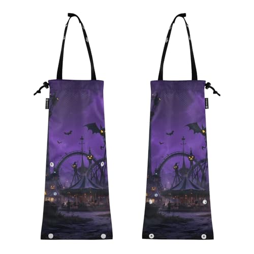 Müllbeutel für Auto Auto Müllbeutel Müllsack für LKW 2er Set Auto Mülleimer Rücksitz Halloween Verlassener Vergnügungspark Müllbeutel für Auto Auto Müllbeutel Müllsack für LKW 2er Set Auto Mülleimer Rücksitz Halloween Verlassener Vergnügungspark von GuoChe