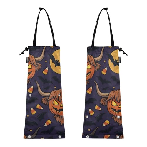 Müllbeutel für Auto Müllsack für Autos Auto Müllbeutel 2 Stück Mülltonne Auto Halloween Hochlandkuh Muster Müllbeutel für Auto Müllsack für Autos Auto Müllbeutel 2 Stück Mülltonne Auto Halloween Hochlandkuh Muster von GuoChe