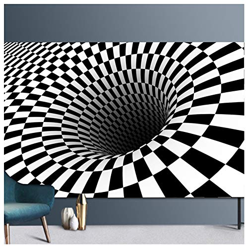GUOCU 3D Illusion Teppich,3D Teppich Optischer Täuschung,Vortex Teppiche rutschfeste Bodenmatte Sofa Matte Bettvorleger Rechteckiger Bereich Teppich fürs Wohnzimmer Schlafzimmer Fußmatte 12 140x200CM von GUOCU