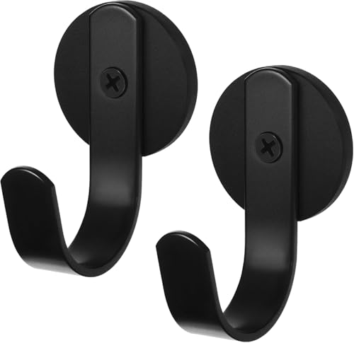 Guojanfon Ornament-Haken, magnetischer Kranzaufhänger, robuster Magnethaken, hält bis zu 5 kg für Metalltüren/Oberflächen für Metall-Haustür und Weihnachtsdekorationen (schwarz) von Guojanfon