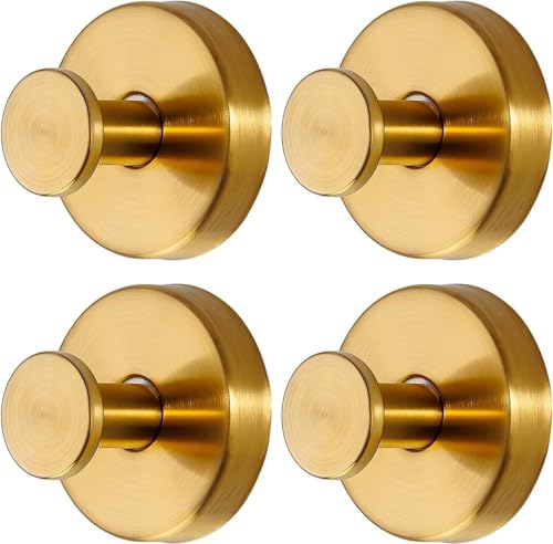 Saugnapfhaken für Dusche, abnehmbare Haken, Handtuchhaken, Saugnapf-Haken für Badezimmer, Schlafzimmer, Glasfenster (4, Gold) von Guojanfon