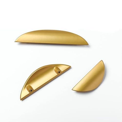 Guolich 2 Stück Küchenschubladengriff Türgriffe Griffe aus Zinklegierung Moderne Goldbeschläge für Kleiderschrank Badezimmer Kommode (Lochmitten 1,25 Zoll 32 mm) von Guolich