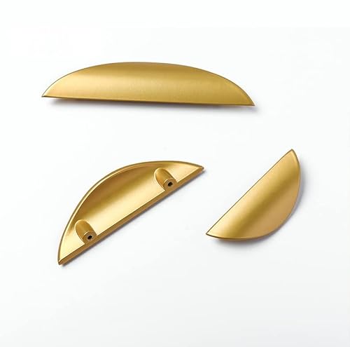 Guolich 2 Stück Lochmitten 2,5 Zoll (64 mm) Küchenschubladengriff Türgriffe Griffe aus Zinklegierung Moderne Goldbeschläge für Kleiderschrank Badezimmer Kommode von Guolich