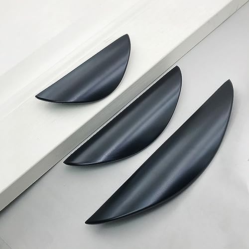 Guolich 2 Stück Küchenschubladengriff Türgriffe Griffe aus Zinklegierung Moderne Schwarze Beschläge für Kleiderschrank Badezimmer Kommode (Lochmitten 1,25 Zoll 32 mm) von Guolich