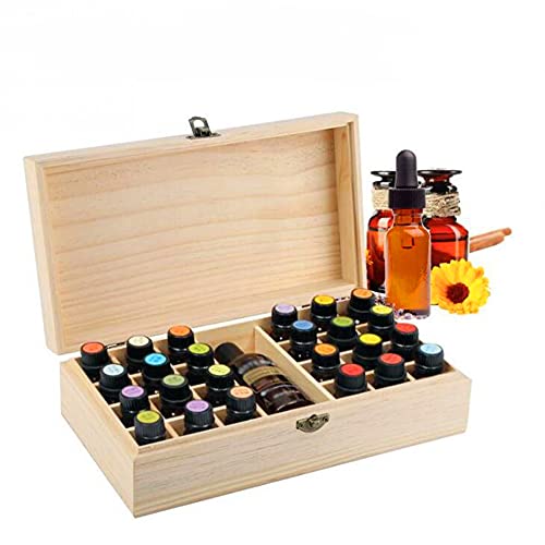 Guolich Aufbewahrungsbox für ätherische Öle aus Holz Ätherische Öle Display Organizer 25 Fächer Ständerhalter für 15 ml Flaschen Nagellacksammlung mit Deckel Guolich Aufbewahrungsbox für ätherische Öle aus Holz Ätherische Öle Display Organizer 25 Fächer Ständerhalter für 15 ml Flaschen Nagellacksammlung mit Deckel von Guolich