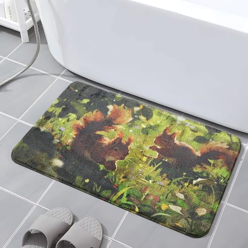 Badematte 40X60Cm Braun Eichhörnchen Mikrofaser Badvorleger Fußmatte Badteppich Super Saugfähig Badezimmerteppich,Badematte rutschfest Waschbar,Badteppich Für Dusche Badewannen Badematte 40X60Cm Braun Eichhörnchen Mikrofaser Badvorleger Fußmatte Badteppich Super Saugfähig Badezimmerteppich,Badematte rutschfest Waschbar,Badteppich Für Dusche Badewannen von Guoshuai