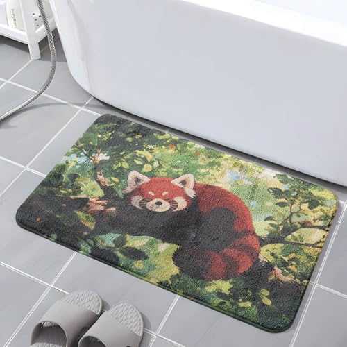 Badematte 40X60Cm Braune Rote Panda Mikrofaser Badvorleger Fußmatte Badteppich Super Saugfähig Badezimmerteppich,Badematte rutschfest Waschbar,Badteppich Für Dusche Badewannen Badematte 40X60Cm Braune Rote Panda Mikrofaser Badvorleger Fußmatte Badteppich Super Saugfähig Badezimmerteppich,Badematte rutschfest Waschbar,Badteppich Für Dusche Badewannen von Guoshuai