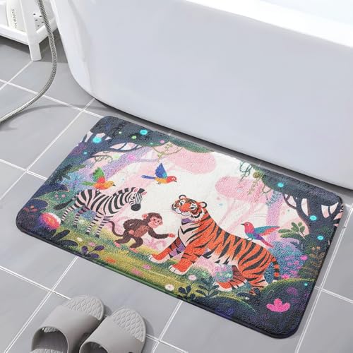 Badematte 40X60Cm Gelber Tiger Mikrofaser Badvorleger Fußmatte Badteppich Super Saugfähig Badezimmerteppich,Badematte rutschfest Waschbar,Badteppich Für Dusche Badewannen Badematte 40X60Cm Gelber Tiger Mikrofaser Badvorleger Fußmatte Badteppich Super Saugfähig Badezimmerteppich,Badematte rutschfest Waschbar,Badteppich Für Dusche Badewannen von Guoshuai