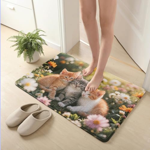 Badematte 40X60Cm Graue Katze Mikrofaser Badvorleger Fußmatte Badteppich Super Saugfähig Badezimmerteppich,Badematte rutschfest Waschbar,Badteppich Für Dusche Badewannen Badematte 40X60Cm Graue Katze Mikrofaser Badvorleger Fußmatte Badteppich Super Saugfähig Badezimmerteppich,Badematte rutschfest Waschbar,Badteppich Für Dusche Badewannen von Guoshuai
