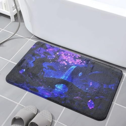 Badematte 40X60Cm Lila Baum Mikrofaser Badvorleger Fußmatte Badteppich Super Saugfähig Badezimmerteppich,Badematte rutschfest Waschbar,Badteppich Für Dusche Badewannen Badematte 40X60Cm Lila Baum Mikrofaser Badvorleger Fußmatte Badteppich Super Saugfähig Badezimmerteppich,Badematte rutschfest Waschbar,Badteppich Für Dusche Badewannen von Guoshuai