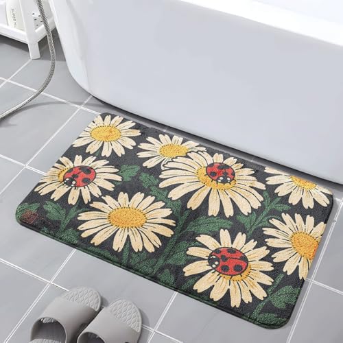 Badematte 40X60Cm Weiße Blume Mikrofaser Badvorleger Fußmatte Badteppich Super Saugfähig Badezimmerteppich,Badematte rutschfest Waschbar,Badteppich Für Dusche Badewannen Badematte 40X60Cm Weiße Blume Mikrofaser Badvorleger Fußmatte Badteppich Super Saugfähig Badezimmerteppich,Badematte rutschfest Waschbar,Badteppich Für Dusche Badewannen von Guoshuai