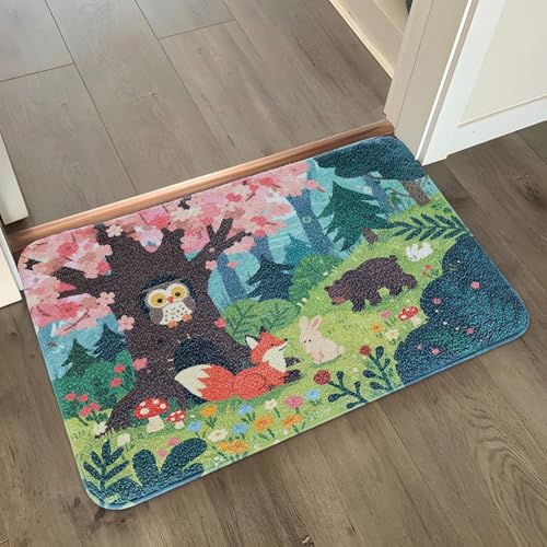 Badematte rutschfest 50X80Cm Braun Bär Eckig Mikrofaser Badematte,Badezimmerteppich Absorbent Weicher Badteppich, Dichter Hochflor,Washable for Bathroom,Fußmatte, Haustiermatte von Guoshuai