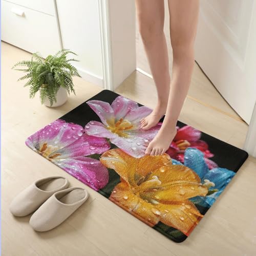 Badematte rutschfest 50X80Cm Gelb Lila Eckig Mikrofaser Badematte,Badezimmerteppich Absorbent Weicher Badteppich, Dichter Hochflor,Washable for Bathroom,Fußmatte, Haustiermatte Badematte rutschfest 50X80Cm Gelb Lila Eckig Mikrofaser Badematte,Badezimmerteppich Absorbent Weicher Badteppich, Dichter Hochflor,Washable for Bathroom,Fußmatte, Haustiermatte von Guoshuai