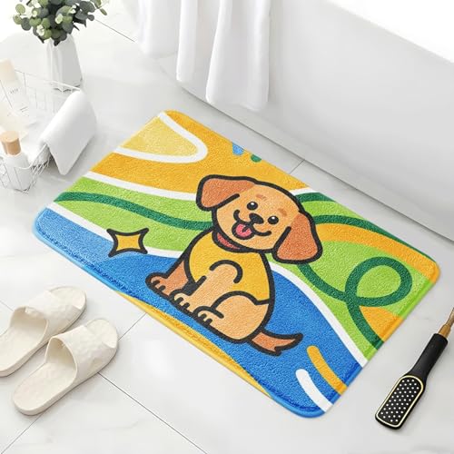 Badematte rutschfest 50X80Cm Grün Blau Eckig Mikrofaser Badematte,Badezimmerteppich Absorbent Weicher Badteppich, Dichter Hochflor,Washable for Bathroom,Fußmatte, Haustiermatte von Guoshuai