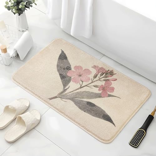 Badematte rutschfest 50X80Cm Rosa Blumen Eckig Mikrofaser Badematte,Badezimmerteppich Absorbent Weicher Badteppich, Dichter Hochflor,Washable for Bathroom,Fußmatte, Haustiermatte Badematte rutschfest 50X80Cm Rosa Blumen Eckig Mikrofaser Badematte,Badezimmerteppich Absorbent Weicher Badteppich, Dichter Hochflor,Washable for Bathroom,Fußmatte, Haustiermatte von Guoshuai