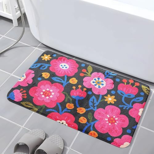 Badematte rutschfest 50X80Cm Rosa Und Gelb Eckig Mikrofaser Badematte,Badezimmerteppich Absorbent Weicher Badteppich, Dichter Hochflor,Washable for Bathroom,Fußmatte, Haustiermatte Badematte rutschfest 50X80Cm Rosa Und Gelb Eckig Mikrofaser Badematte,Badezimmerteppich Absorbent Weicher Badteppich, Dichter Hochflor,Washable for Bathroom,Fußmatte, Haustiermatte von Guoshuai