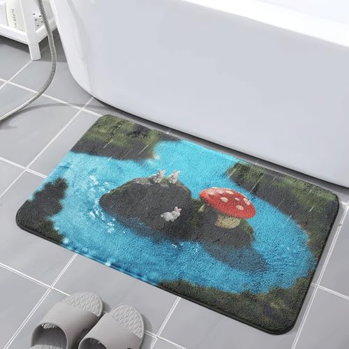 Badematte rutschfest 50X80Cm Rote Pilze Eckig Mikrofaser Badematte,Badezimmerteppich Absorbent Weicher Badteppich, Dichter Hochflor,Washable for Bathroom,Fußmatte, Haustiermatte Badematte rutschfest 50X80Cm Rote Pilze Eckig Mikrofaser Badematte,Badezimmerteppich Absorbent Weicher Badteppich, Dichter Hochflor,Washable for Bathroom,Fußmatte, Haustiermatte von Guoshuai