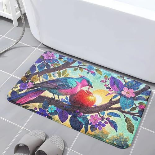 Badematte rutschfest 50X80Cm Roter Apfel Eckig Mikrofaser Badematte,Badezimmerteppich Absorbent Weicher Badteppich, Dichter Hochflor,Washable for Bathroom,Fußmatte, Haustiermatte Badematte rutschfest 50X80Cm Roter Apfel Eckig Mikrofaser Badematte,Badezimmerteppich Absorbent Weicher Badteppich, Dichter Hochflor,Washable for Bathroom,Fußmatte, Haustiermatte von Guoshuai